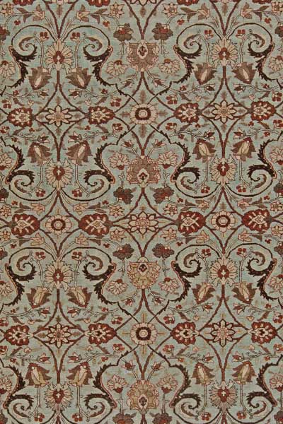 Antique rug Persian tabriz blue botanica 13x9 bb5739