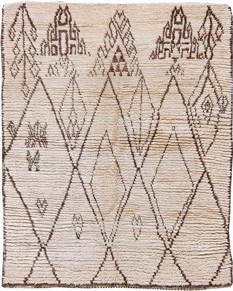 Vintage carpet Moroccan modernist geometric 6x5 bb6207