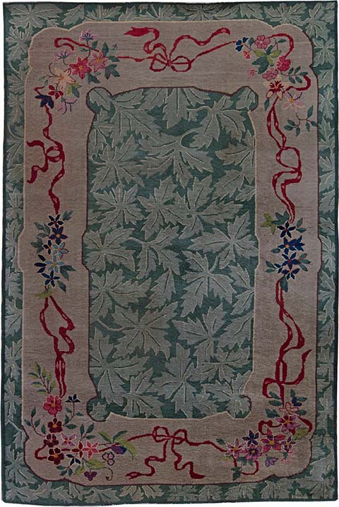 Antique rugs Chinese deco 9x6 bb6237