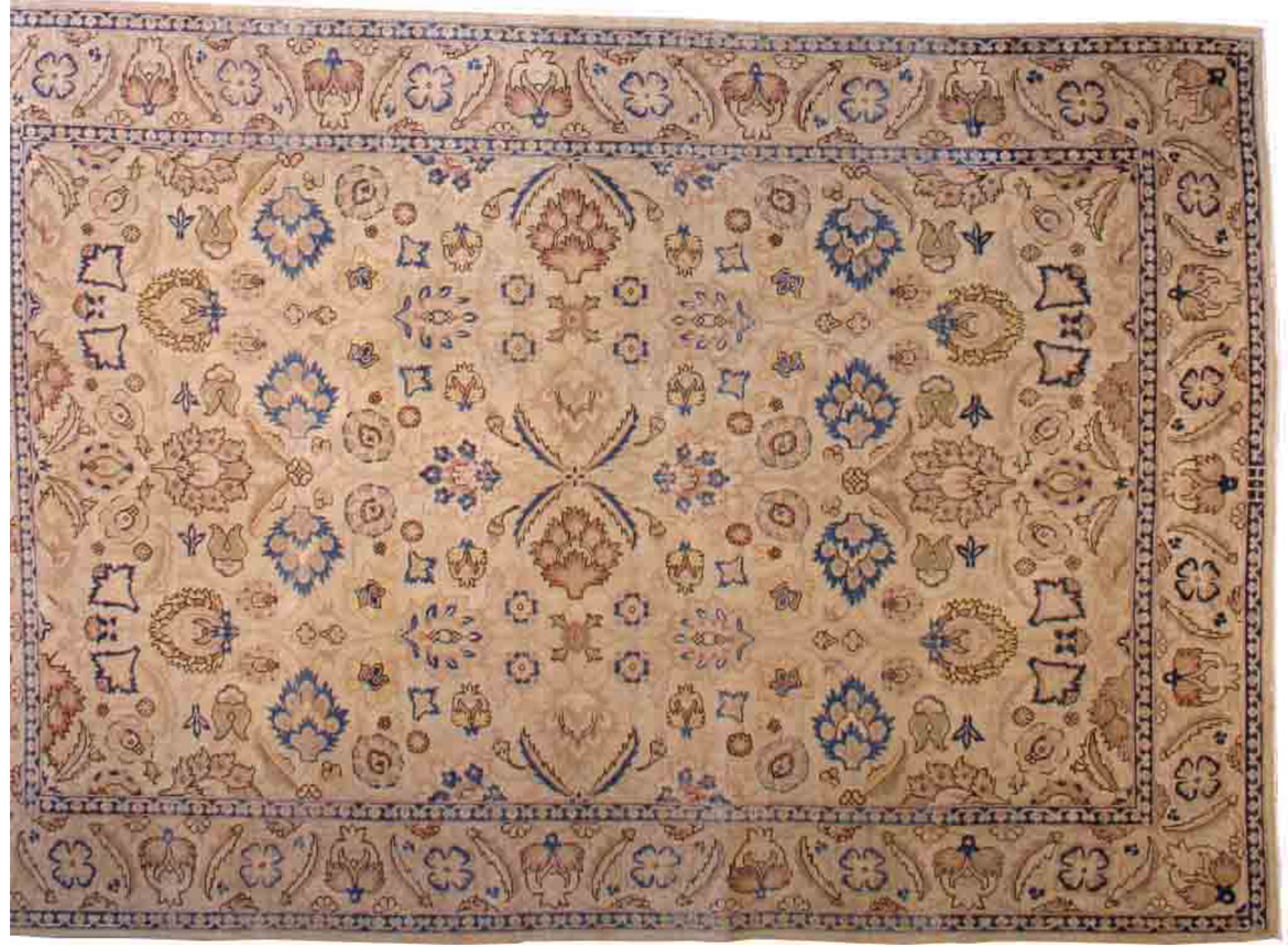Bb3519 Persian tabriz 9.5 x 6.2 c. 1900
