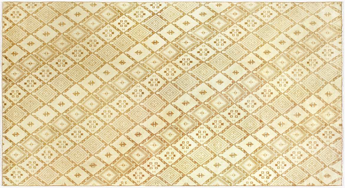 Vintage rugs Moroccan ivory geometric abstract bb5225 17x11. dlb
