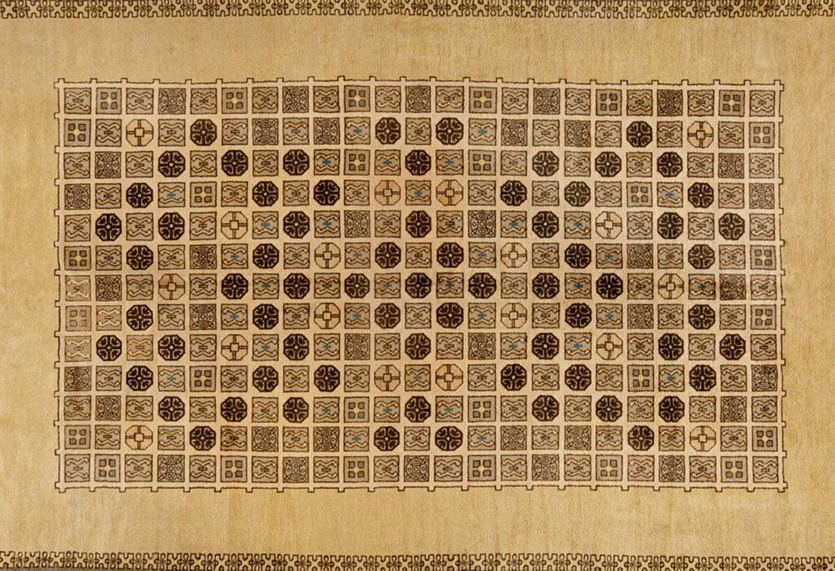 Rug French deco beige geometric bb4694 15x10