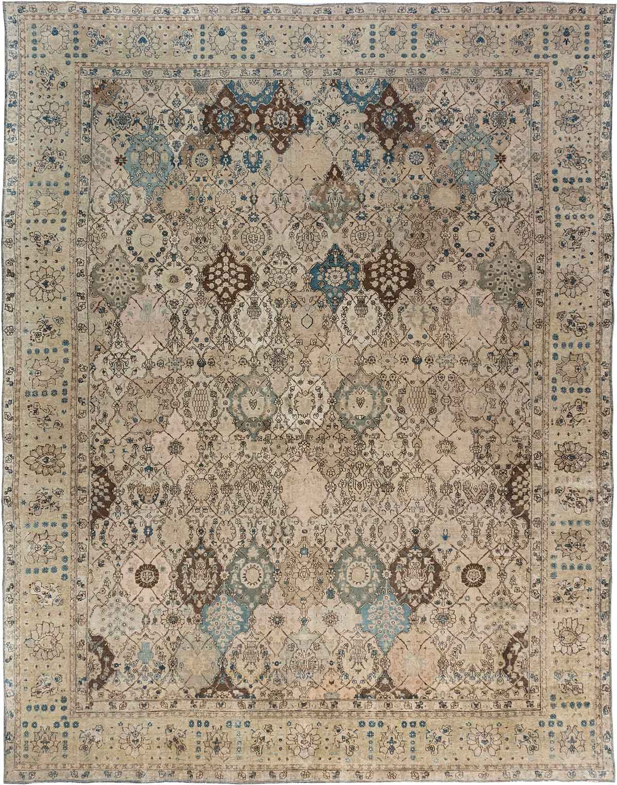 Antique Persian tabriz rug 19x13 bb6895