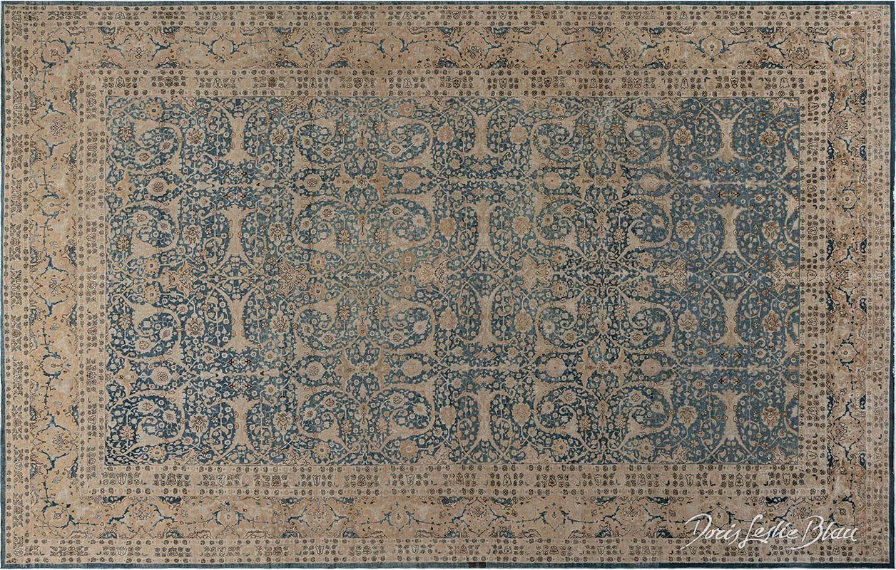 Fine Antique Persian Tabriz Handmade Wool Carpet BB7568 by DLB
