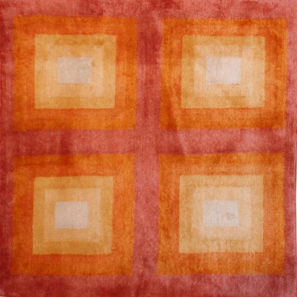 A New Tibetan Orange-Ombre Rug A New Tibetan Orange-Ombre Rug