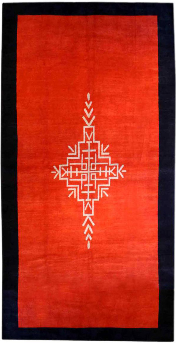 A Vintage French Deco Rug, circa 1920 A Vintage French Deco Rug, circa 1920