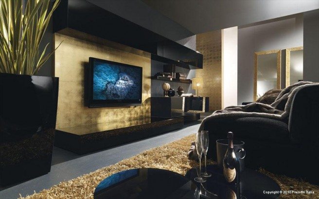Moden-Black-and-Gold-Theme-of-Living-Room-Interior-Design-from-Presetto-Italia