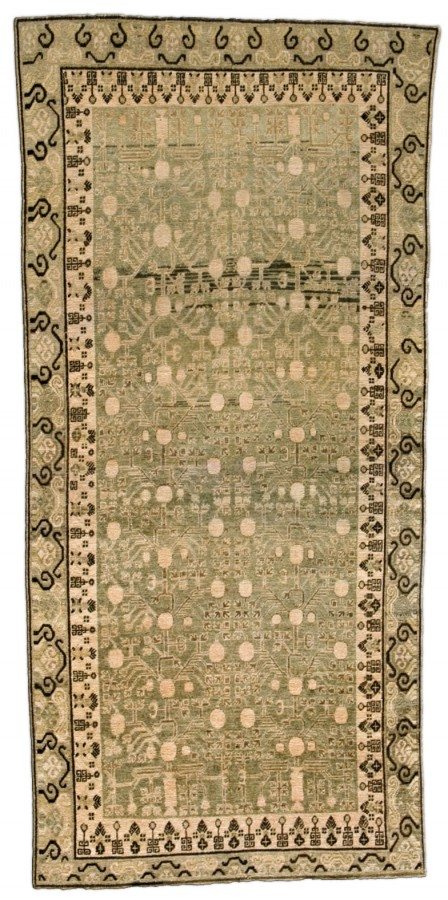 vintage-carpet-chinese-samarkand-khotan-green-geometric-botanical-bb4388-12x6