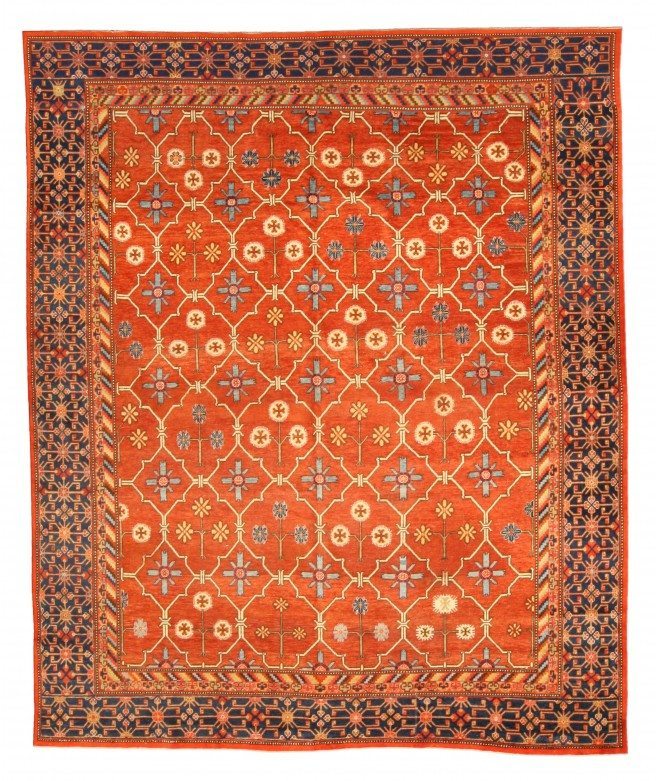 vintage-rugs-samarkand-red-botanical-bb4672-11x9