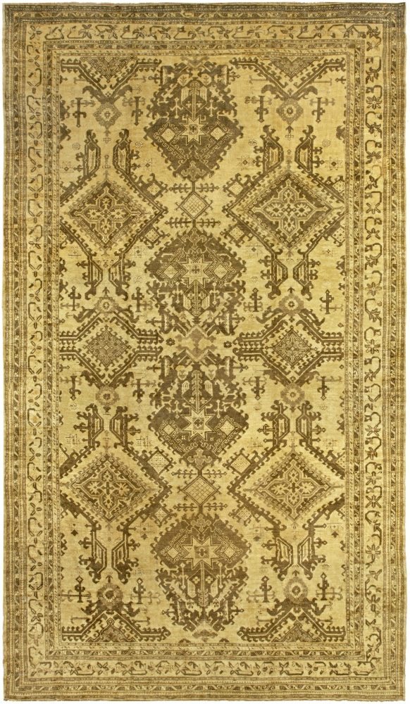 antique-carpet-oushak-turkish-brown-geometric-bb5222-19x11