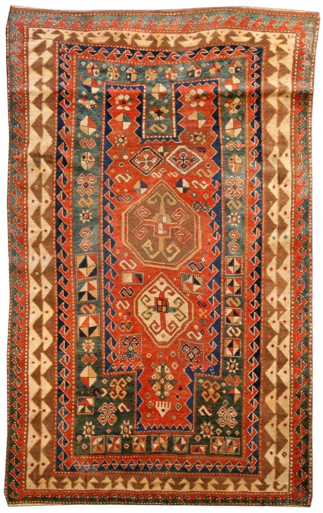 antique-carpet-russian-caucasian-kazak-red-geometric-bb3891-8x4