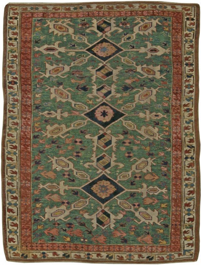 antique-carpet-russian-shirvan-green-floral-5x4-bb5904