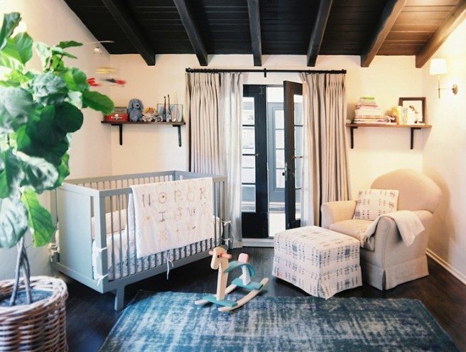 room, blue, rug