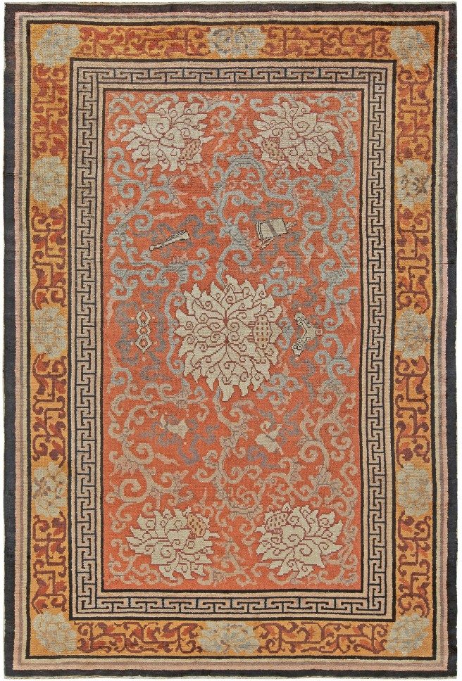 Antique Chinese Silk rug BB5626