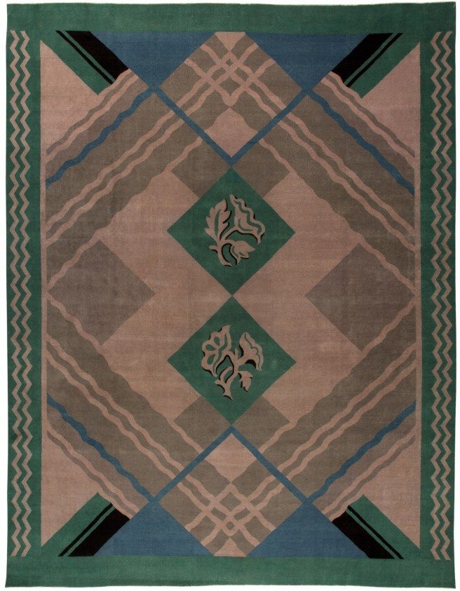 Vintage Chinese Deco rug BB5399