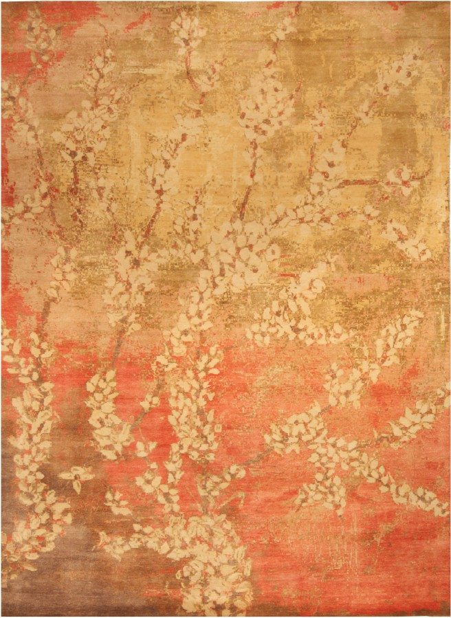 carpet-modern-orange-blossom-flowers-wool-silk-yellow-floral-12x10-n11162-