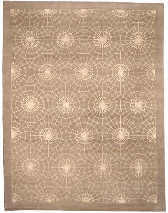 contemporary-rug-custom-tibetan-spider-web-gray-geometric-3615-12x9