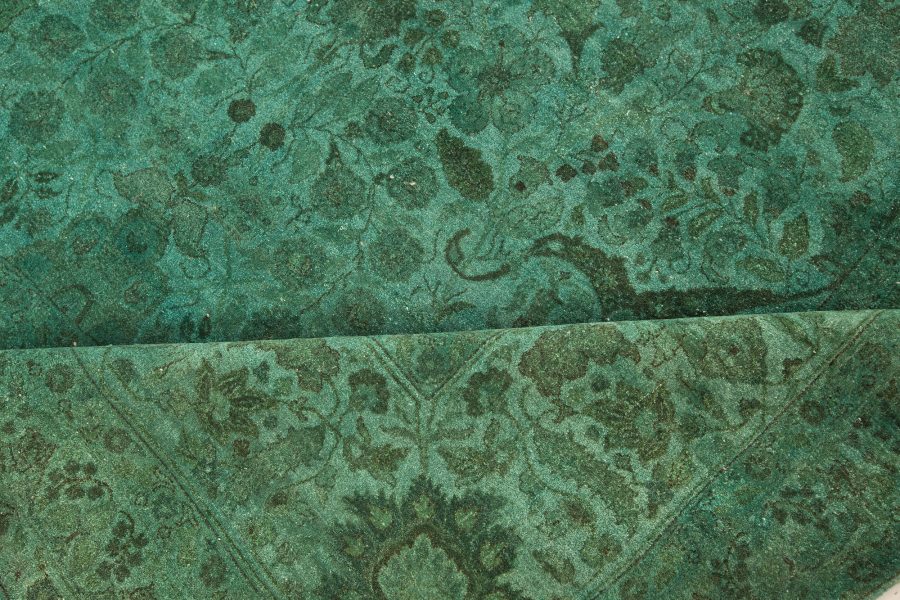 Doris Leslie Blau Collection Tabriz HJR35 Green Botanic Handmade Wool Rug N10097