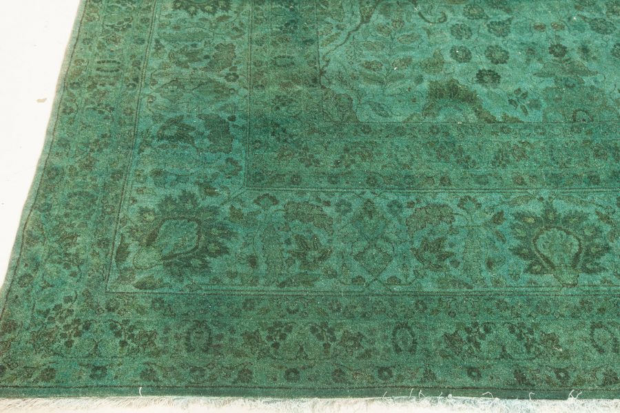 Doris Leslie Blau Collection Tabriz HJR35 Green Botanic Handmade Wool Rug N10097