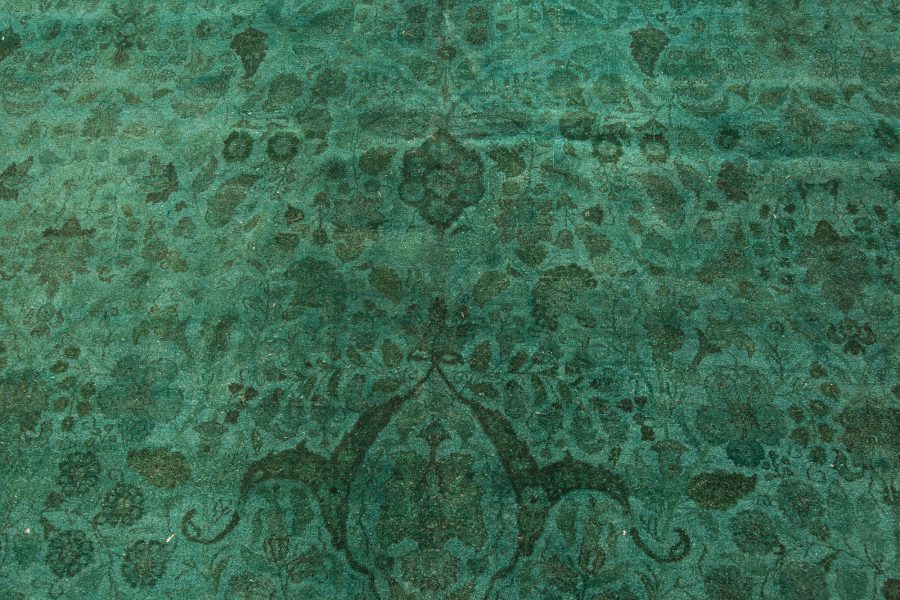Doris Leslie Blau Collection Tabriz HJR35 Green Botanic Handmade Wool Rug N10097