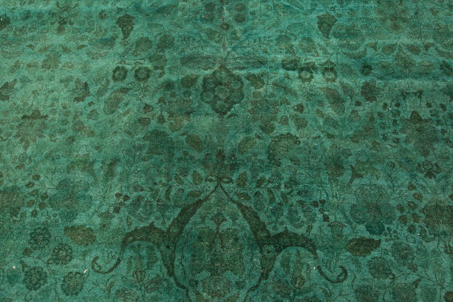 Doris Leslie Blau Collection Tabriz HJR35 Green Botanic Handmade Wool Rug N10097