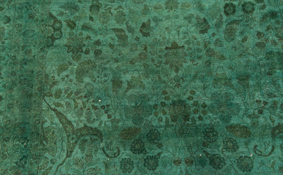 Doris Leslie Blau Collection Tabriz HJR35 Green Botanic Handmade Wool Rug N10097