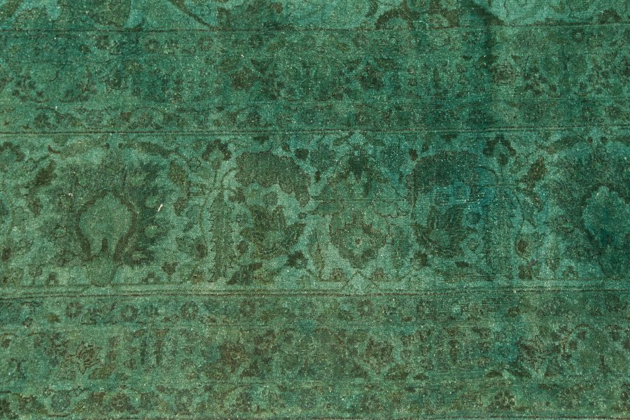 Doris Leslie Blau Collection Tabriz HJR35 Green Botanic Handmade Wool Rug N10097