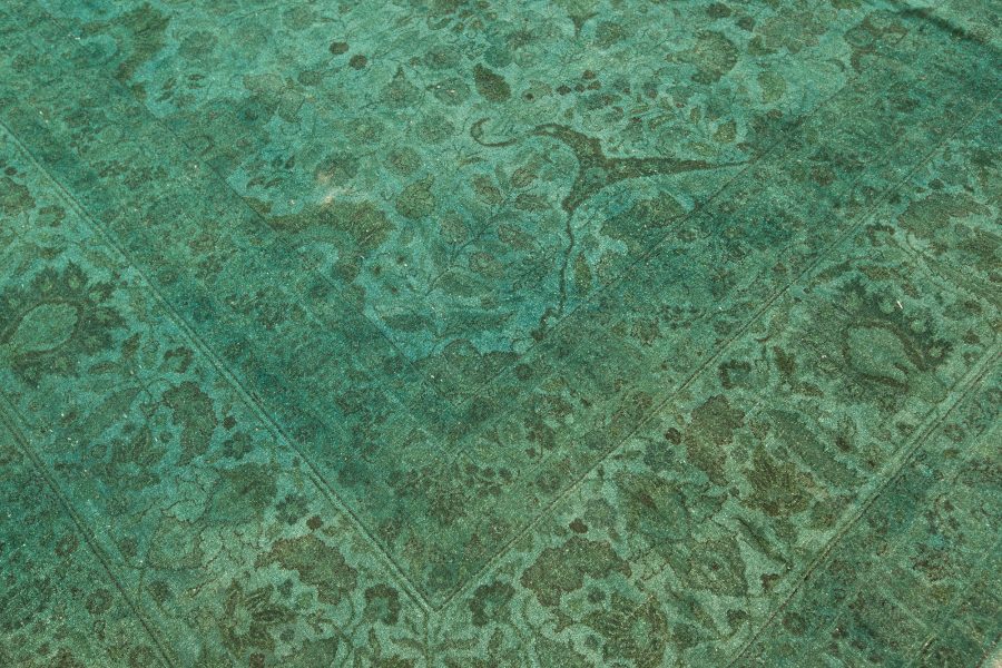 Doris Leslie Blau Collection Tabriz HJR35 Green Botanic Handmade Wool Rug N10097