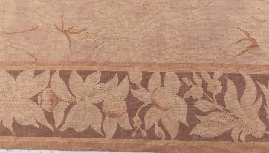 Doris Leslie Blau Collection Large Gold Aubusson Design Handmade Wool Rug N12751