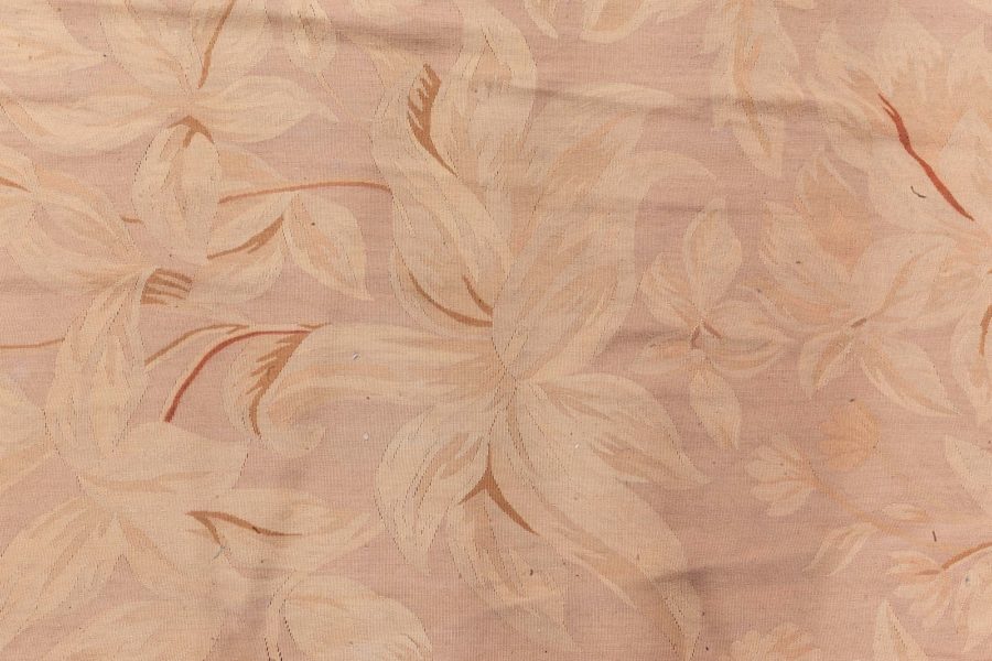 Doris Leslie Blau Collection Large Gold Aubusson Design Handmade Wool Rug N12751