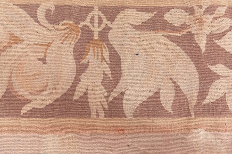 Doris Leslie Blau Collection Large Gold Aubusson Design Handmade Wool Rug N12751