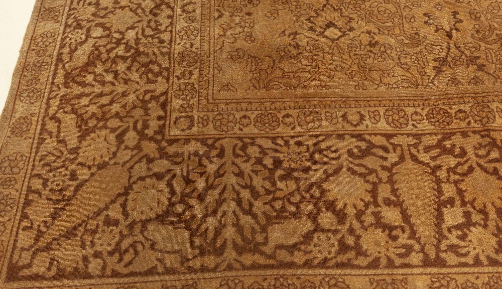 Vintage Indian Amritsar Botanic Handmade Wool Rug BB0064