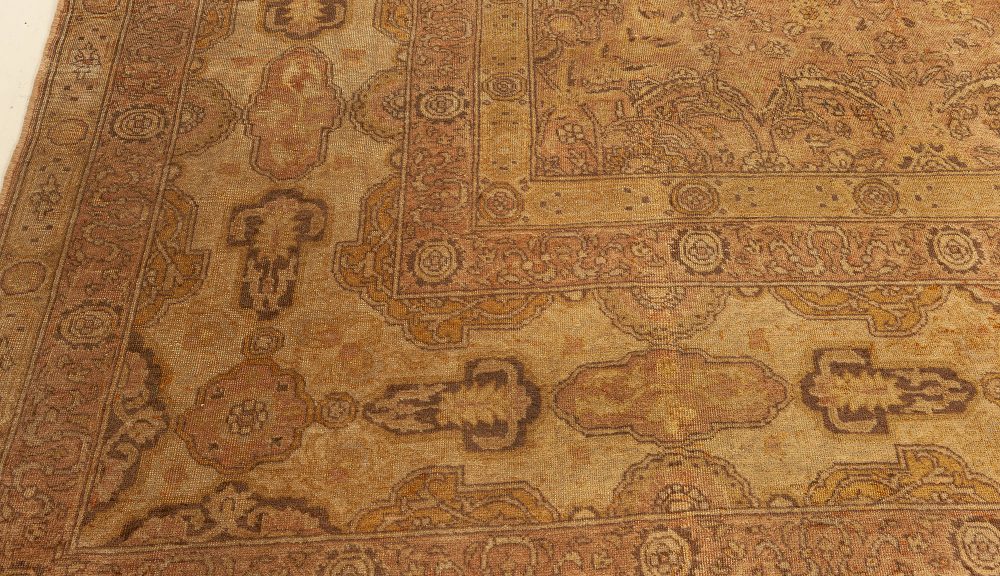 Large Antique Turkish Sivas Botanic Handmade Wool Carpet BB0431