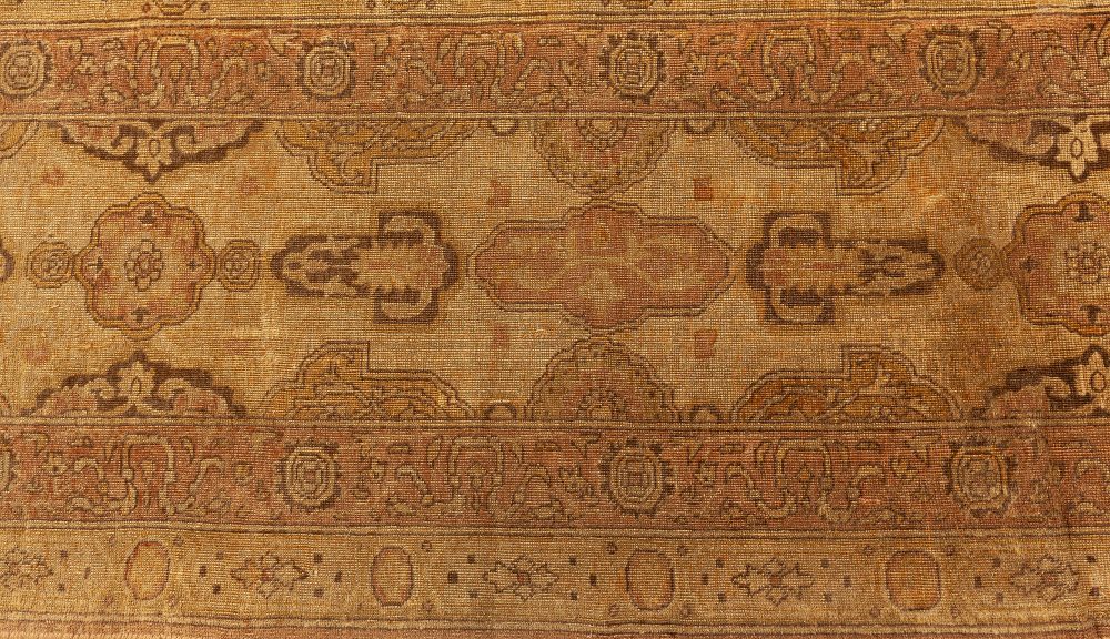 Large Antique Turkish Sivas Botanic Handmade Wool Carpet BB0431