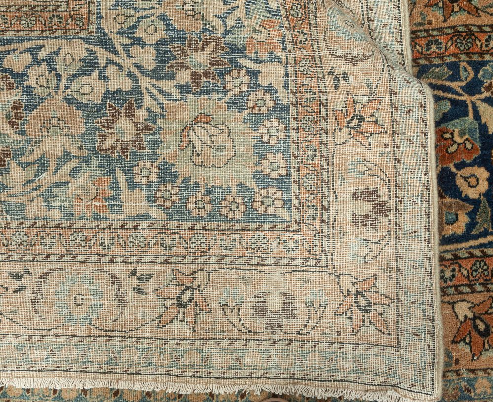 Antique Persian Khorassan Botanic Handmade Wool Rug BB0568