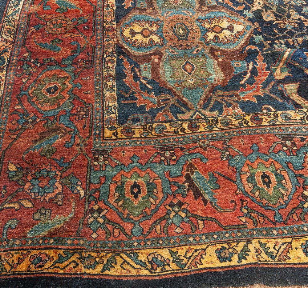 Authentic Oversized 19th Century Persian Bidjar Bold Handmade Rug (Size Adjusted) BB0688