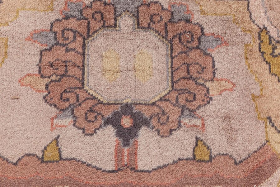 Antique Abstract Indian Handmade Wool Rug (Size Adjusted) BB0707