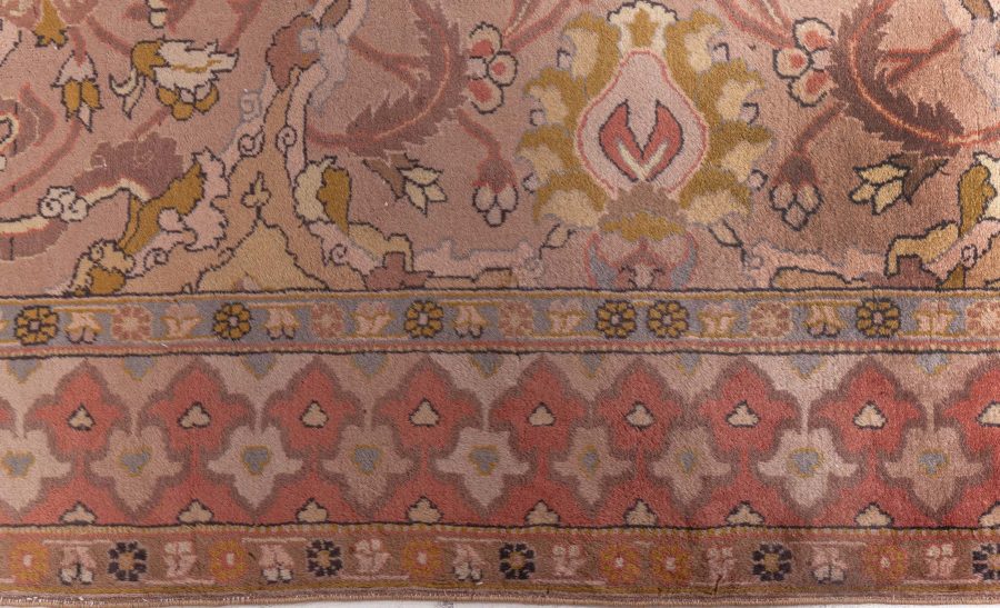 Antique Abstract Indian Handmade Wool Rug (Size Adjusted) BB0707