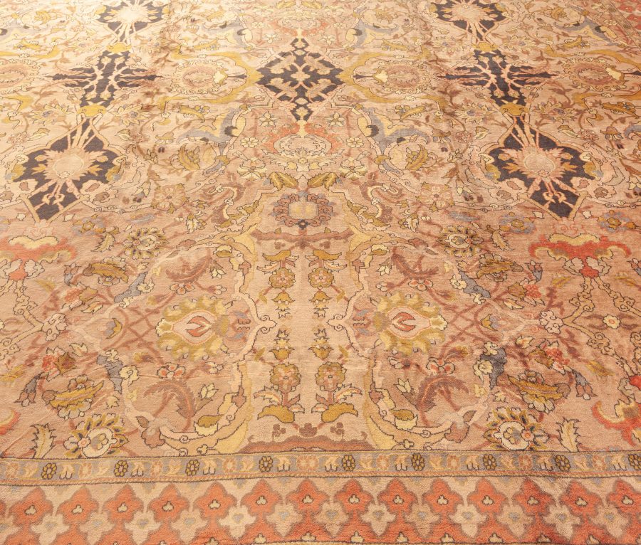 Antique Abstract Indian Handmade Wool Rug BB0707