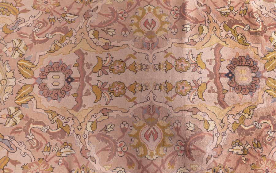 Antique Abstract Indian Handmade Wool Rug (Size Adjusted) BB0707