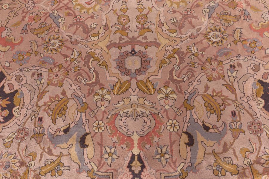 Antique Abstract Indian Handmade Wool Rug (Size Adjusted) BB0707