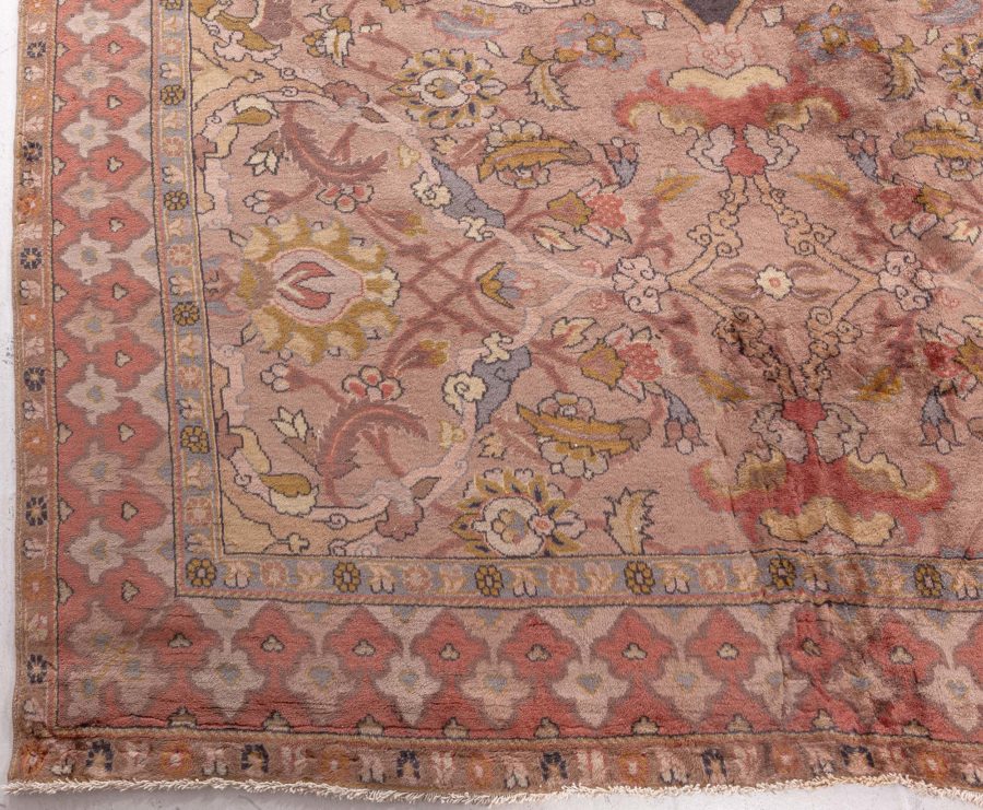 Antique Abstract Indian Handmade Wool Rug (Size Adjusted) BB0707