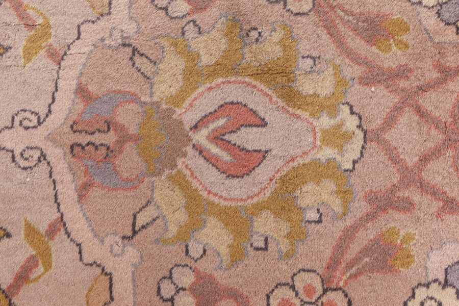 Antique Abstract Indian Handmade Wool Rug (Size Adjusted) BB0707