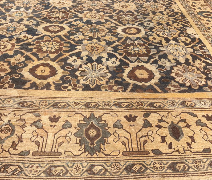 Antique Persian Sultanabad Botanic Hand Knotted Wool Rug BB1196