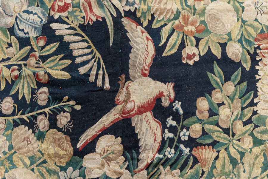 Authentic 18th Century Bold, Floral Gobelins Tapestry BB1212