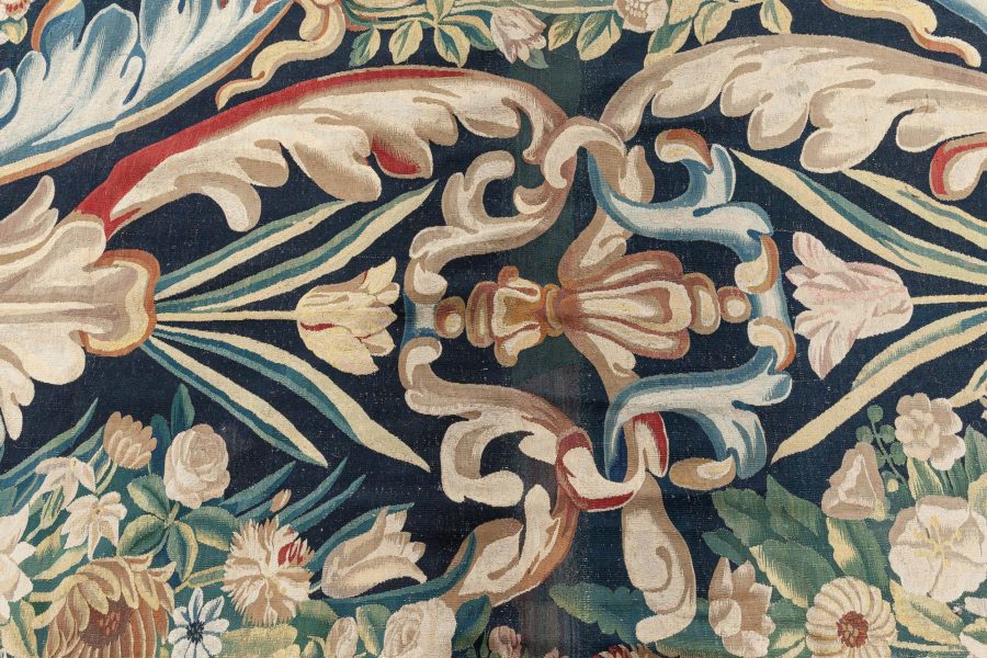 Authentic 18th Century Bold, Floral Gobelins Tapestry BB1212