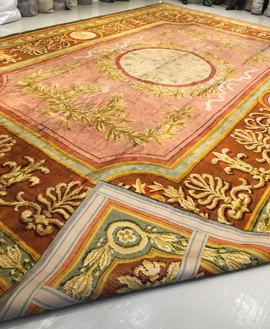 Oversized Antique Spanish Savonnerie Rug BB1323