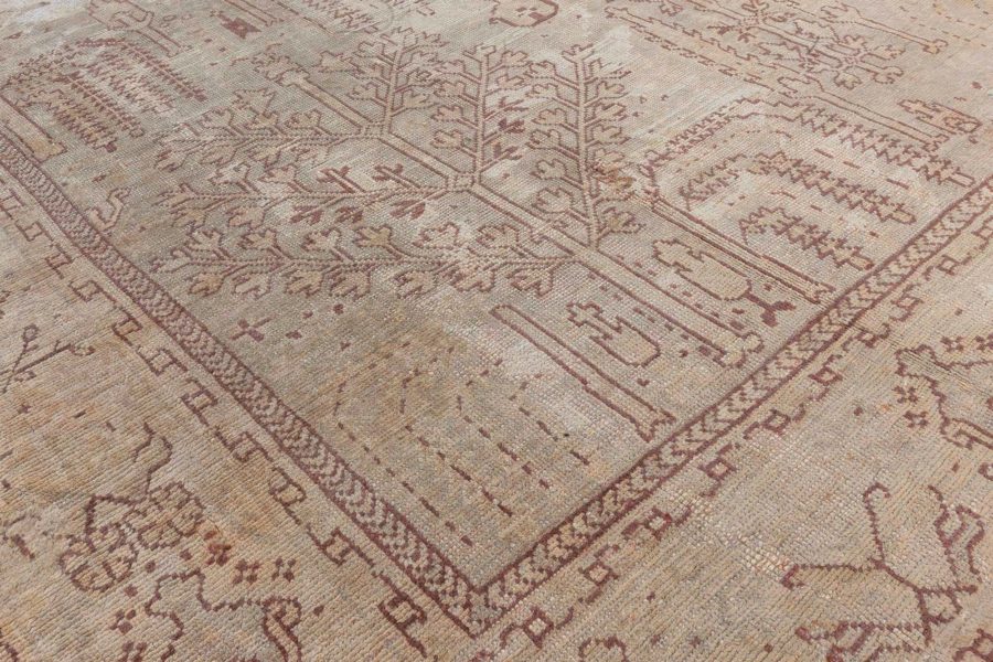 Antique Turkish Oushak Hand Knotted Wool Rug BB1386