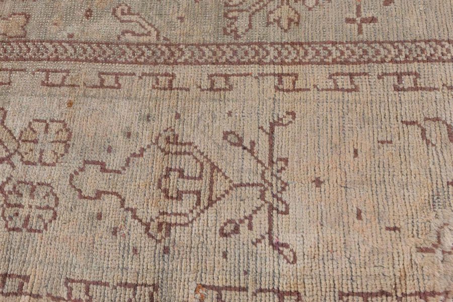 Antique Turkish Oushak Hand Knotted Wool Rug BB1386