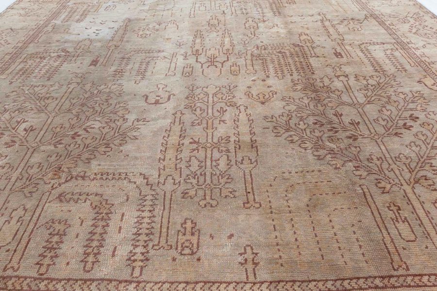 Antique Turkish Oushak Hand Knotted Wool Rug BB1386